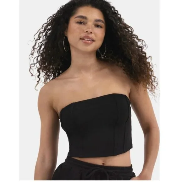 NEW 2Pc 20 (XXL) Black Tube Top & Short Set - Picture 5 of 10